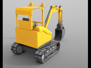 mini excavator Modèle 3D