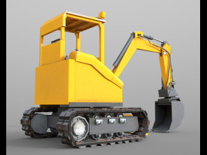 mini excavator Modèle 3D