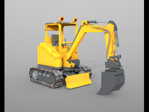 mini excavator Modèle 3D