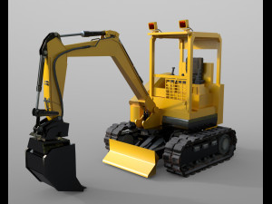 mini excavator Modèle 3D