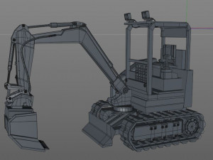 mini excavator Modèle 3D