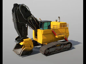 górnicza koparka hydrauliczna Model 3D