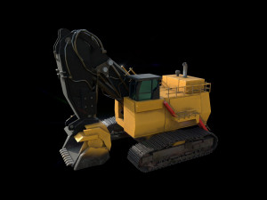 mining hydraulic shovel Model 3D