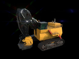 mining hydraulic shovel Model 3D