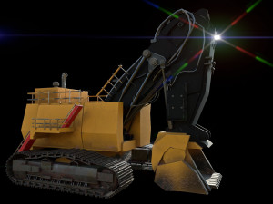mining hydraulic shovel Model 3D