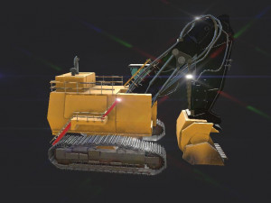 mining hydraulic shovel Model 3D