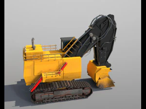 mining hydraulic shovel 3D Model
