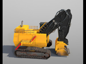 mining hydraulic shovel Model 3D