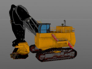 mining hydraulic shovel Model 3D