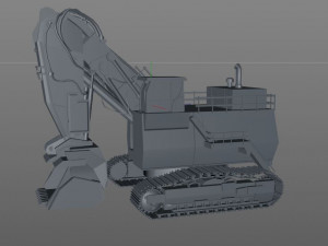 mining hydraulic shovel Model 3D