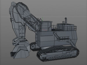 mining hydraulic shovel Model 3D