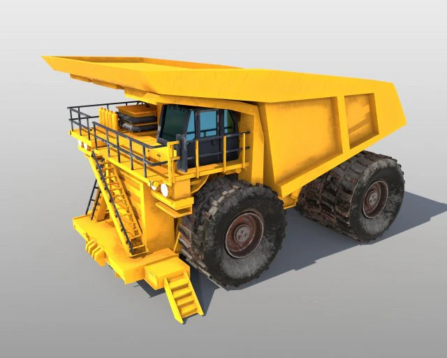 mining truck 3D Model .c4d .max .obj .3ds .fbx .stl .blend