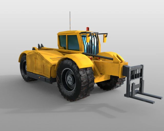 tele handler vehicle 3D Model .c4d .max .obj .3ds .fbx .stl .blend 