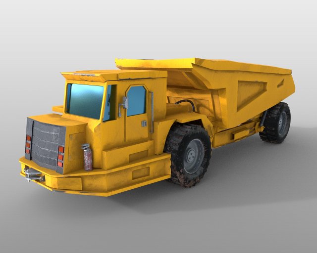 underground mining truck Modelo 3D .c4d .max .obj .3ds .fbx .stl .blend 