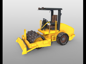 vibratory soil compactor 3D-Modell