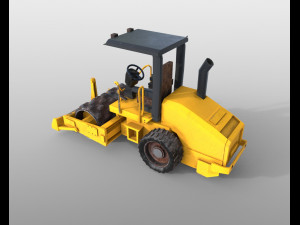 vibratory soil compactor 3D Model