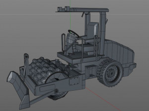 vibratory soil compactor 3D Model
