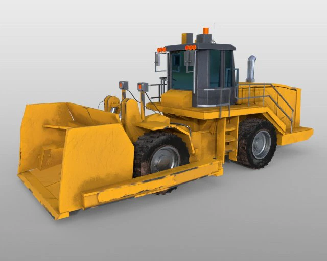 wheel dozer 3D Model .c4d .max .obj .3ds .fbx .stl .blend 