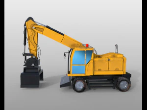 wheel excavator 3D Model