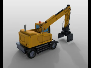 wheel excavator 3D Model