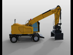 wheel excavator 3D Model