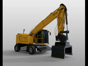 wheel excavator 3D Model