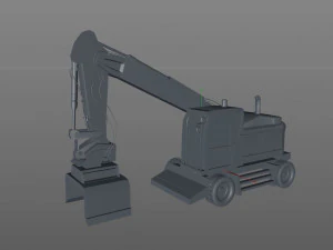 wheel excavator 3D Model