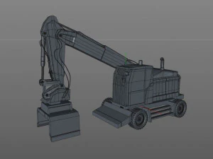 wheel excavator 3D Model