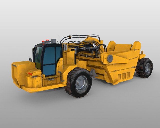 wheel scraper Model 3D .c4d .max .obj .3ds .fbx .stl .blend 