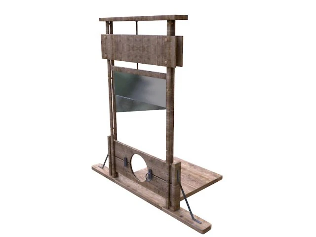 guillotine 3D Model .c4d .max .obj .3ds .fbx .stl .blend 