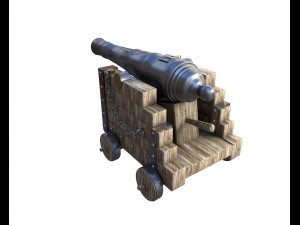war cannon 3D-Modell