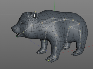 panda hair fur rigged Modello 3D