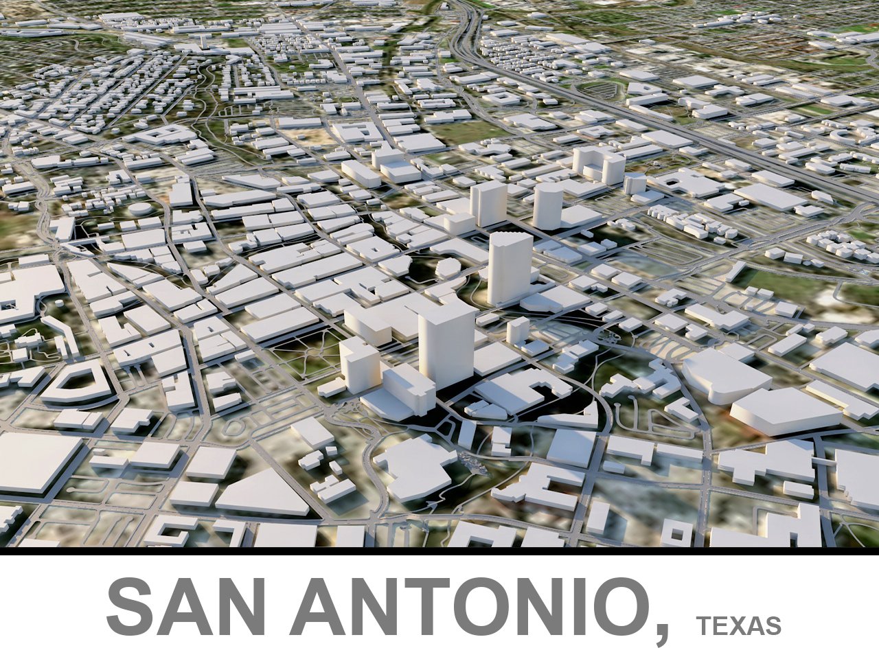 San Antonio City In Texas 3d Model In Cityscapes 3dexport