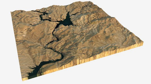 canyon lake 3D Model .c4d .max .obj .3ds .fbx .stl .blend 