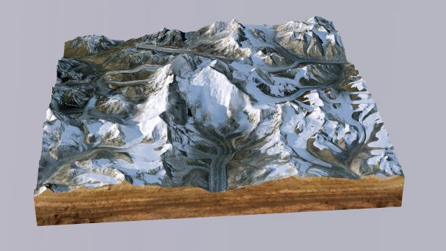mount everest 3D Model .c4d .max .obj .3ds .fbx .stl .blend 