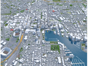 Baltimore maryland city 50km 3D Модель