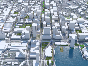 Baltimore maryland city 50km 3D Модель