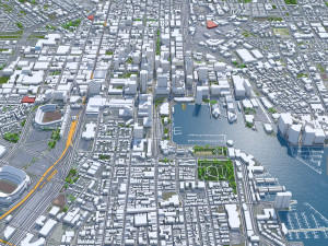 Baltimore maryland city 50km 3D Модель