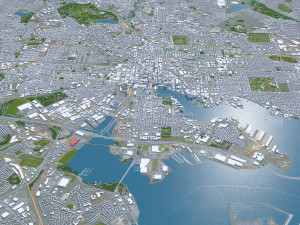 Baltimore maryland city 50km 3D Модель