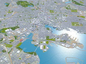 Baltimore maryland city 50km 3D Модель
