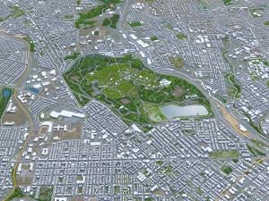Baltimore maryland city 50km 3D Модель