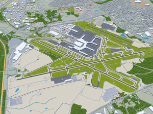 Baltimore maryland city 50km 3D Модель