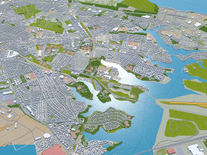 Baltimore maryland city 50km 3D Модель
