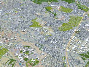 Baltimore maryland city 50km 3D Модель