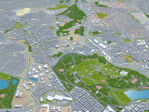 Baltimore maryland city 50km 3D Модель