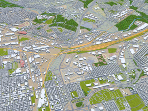 Baltimore maryland city 50km 3D Модель