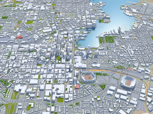 Baltimore maryland city 50km 3D Модель