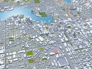 Baltimore maryland city 50km 3D Модель
