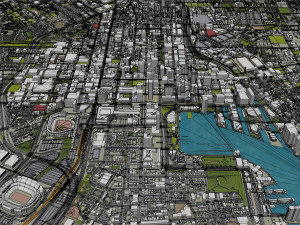 Baltimore maryland city 50km 3D Модель
