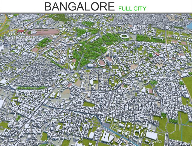bangalore bangaluru city india 3D मॉडल .c4d .max .obj .3ds .fbx .stl .blend 